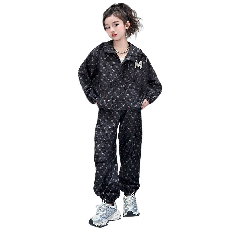 Lanza Casual Sportswear Spring Fall Black Teenagers