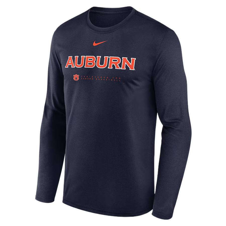 Nike Nike Auburn Courtside Basketball Shootaround Legend Men's Nike Dri-FIT College Long-Sleeve T-Shirt