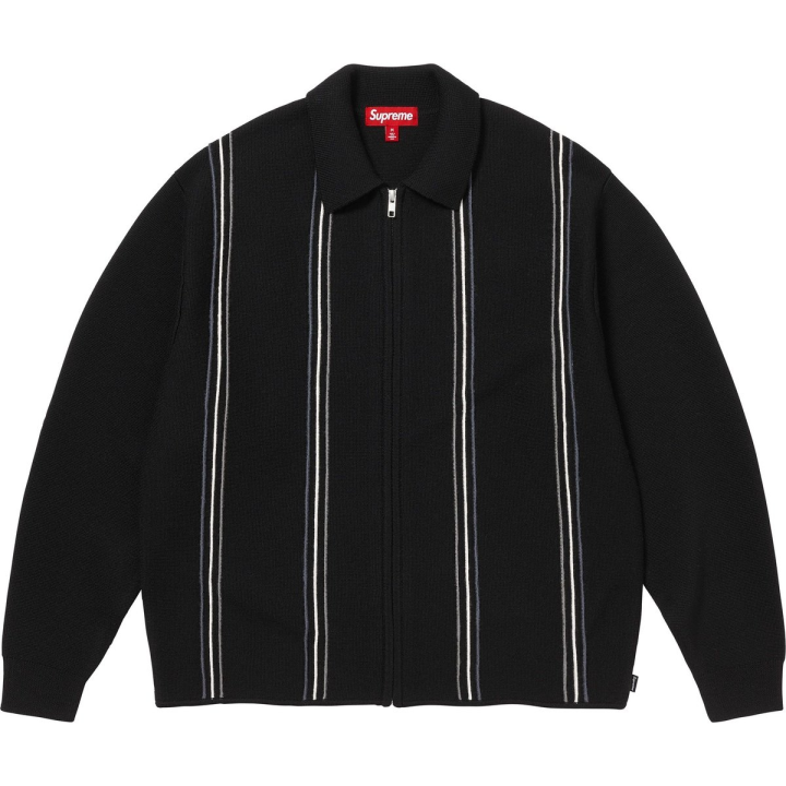 Supreme Supreme FW25 WEEK7 Stripe Zip Up Polo Sweater Knitwear Unisex
