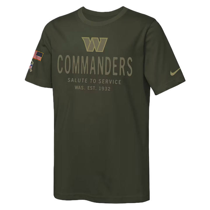Nike Nike x NFL T Shirt Washington Commanders Salute To Service Sideline Kids'