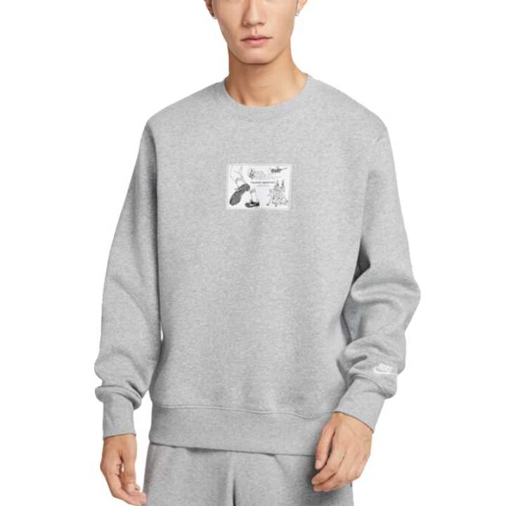 Nike Nike Sweatshirts Men's Light Gray Crew Neck Moderate