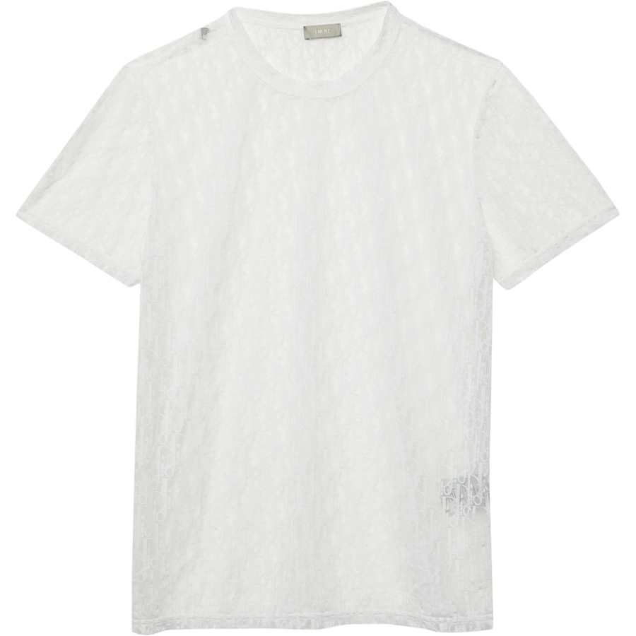 DIOR Quarterly New Products T Shirts Men's White Crew Neck Moderate Straight Fit