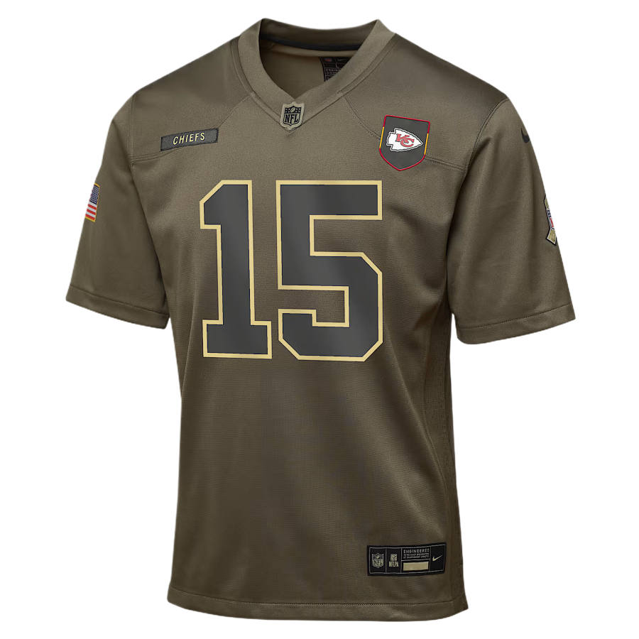 Nike Nike x NFL T Shirt Patrick Mahomes Kansas City Chiefs Salute To Service Kids'