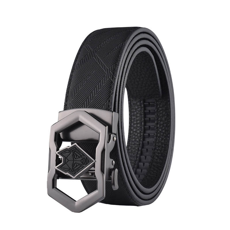 SEPTWOLVES SEPTWOLVES Cow Leather Automatic Buckle Belt Men's Width 3.5cm