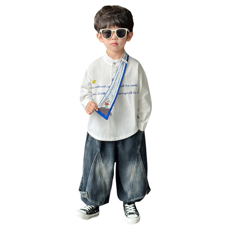 Lanza Casual Sportswear Spring Fall White Children Aged 3 7 Years Old