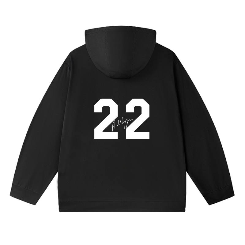 PEAK PEAK Jackets Unisex Black Hooded Thin