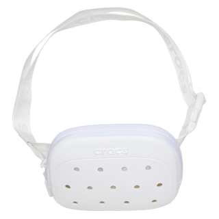Crocs Letter Solid Color Design Fanny Pack Women's White
