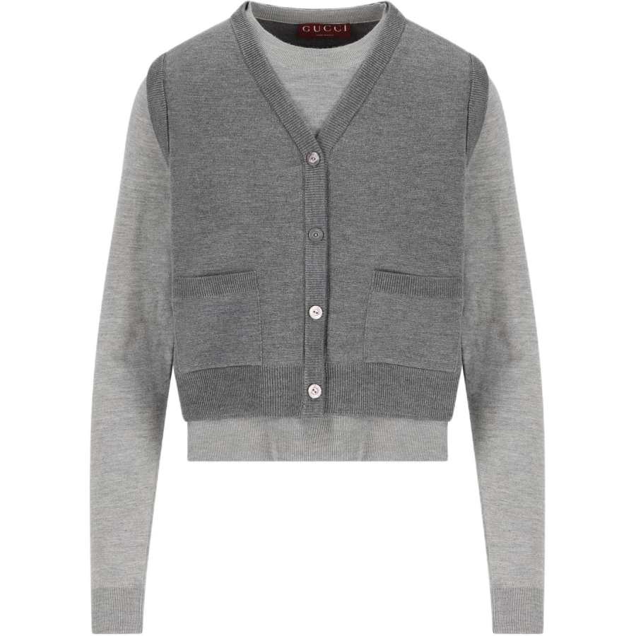 Gucci Vest Overlay Knit Sweater