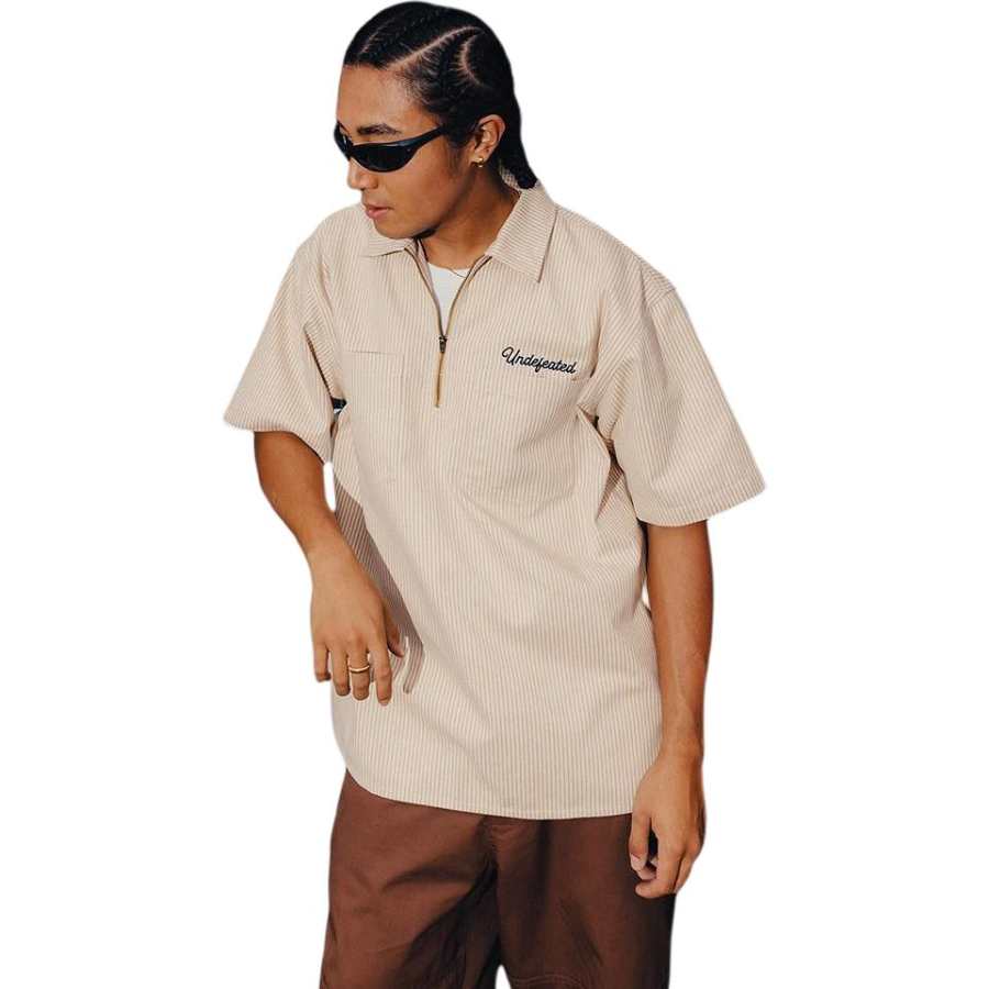 UNDEFEATED UNDEFEATED Shirts Unisex Half Open Collar Thin Workwear