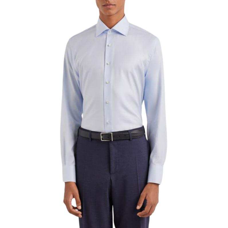 Canali Canali Shirts Men's Light Blue Lapel Moderate