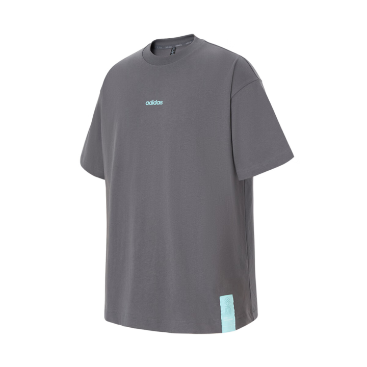 Adidas Adidas T Shirts Men's Dark Gray Crew Neck Moderate