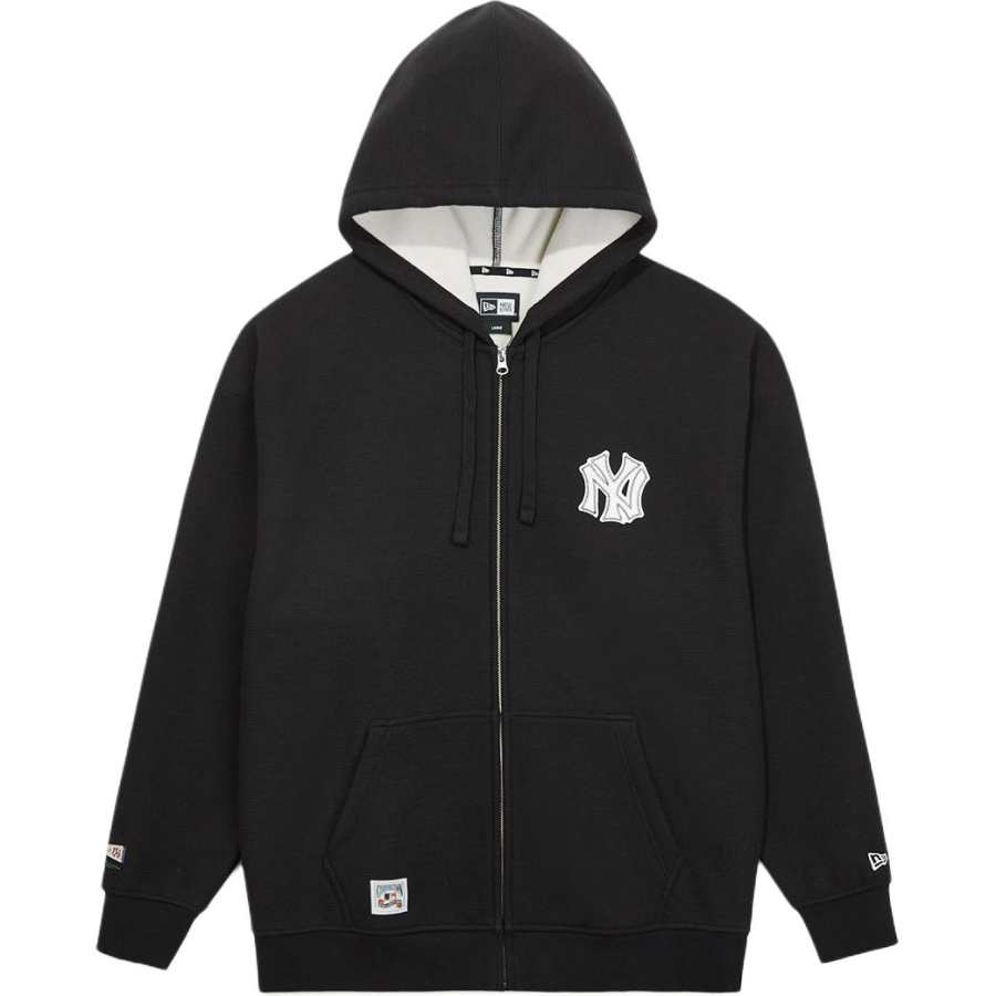 New Era Sweatshirts Unisex Black Hooded Non Detachable Moderate