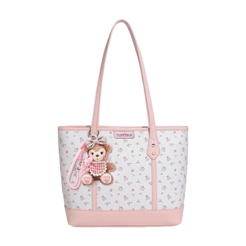 Disney Lotso PVC Tote Shoulder Bag Women's Pink
