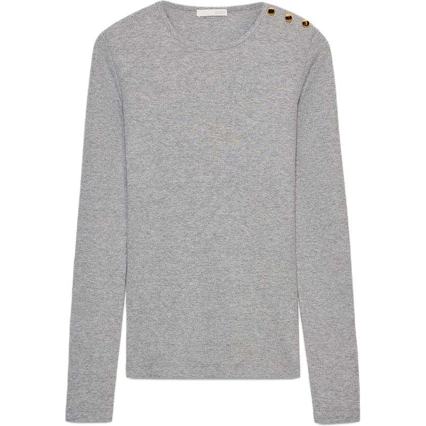 ZARA T Shirts Women's Zebra Print Gray Crew Neck Moderate