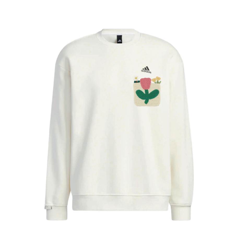 Adidas Adidas Sweatshirts Unisex White Crew Neck Moderate Regular