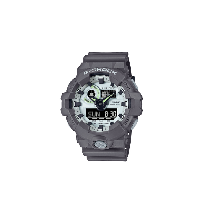 CASIO CASIO Unisex Liquid Crystal/Analog Dual Display Series Gray Watch GA-700HD-8APR