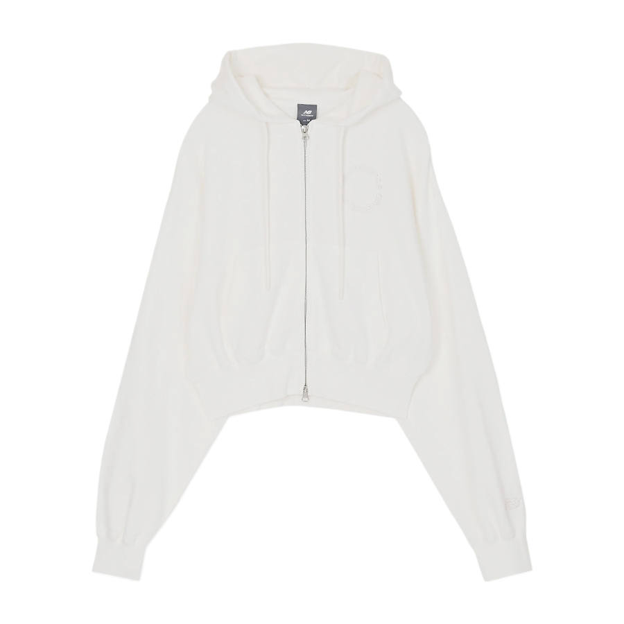 New Balance New Balance Sweatshirts Women's White Hooded Moderate