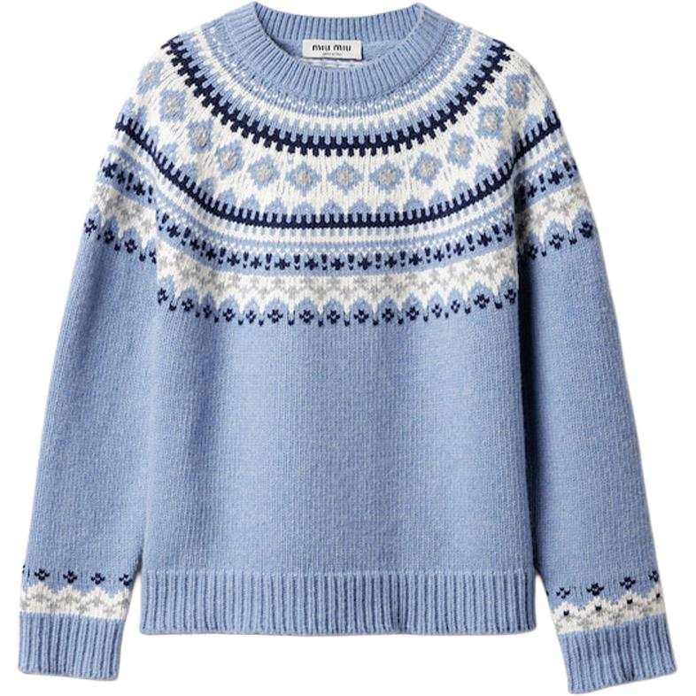 MIU MIU Miu Miu fair-isle patterned wool sweater