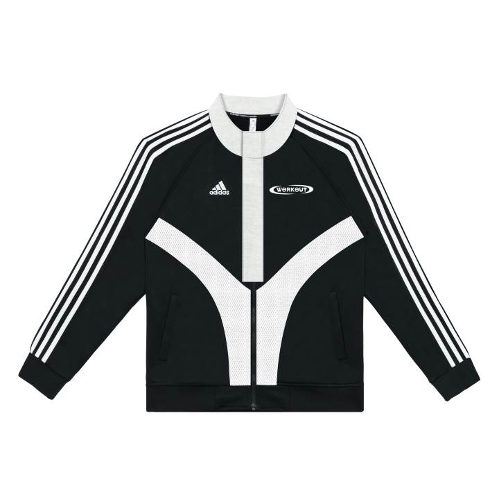 Adidas Adidas 3 Stripes Jackets Unisex Black With White Stripes Stand Collar Moderate Other