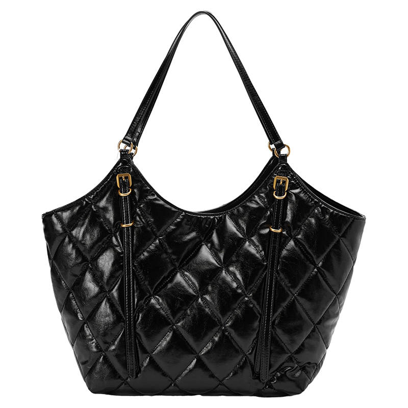 URBAN REVIVO Artificial Leather Shoulder Bag Medium Women's Ecru/Black