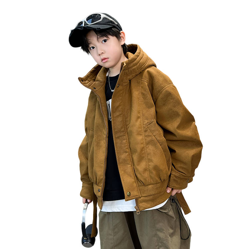 Lanza Casual Padded Jacket Winter Thickened And Fleece Lined Trendy And Cool Hooded Puffer Jacket Yellow Teenagers