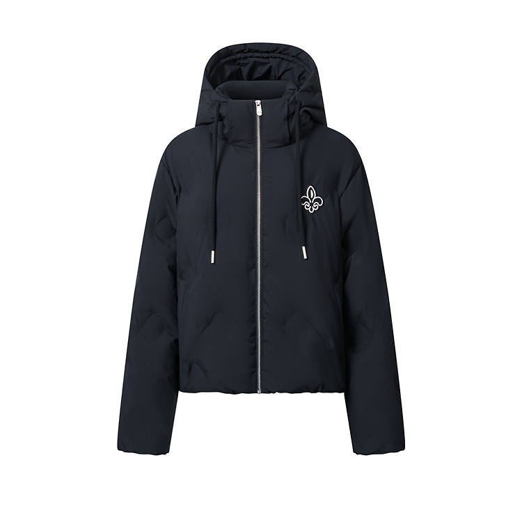 Palladium Down Jackets Women's Lead Black Hooded Lightweight