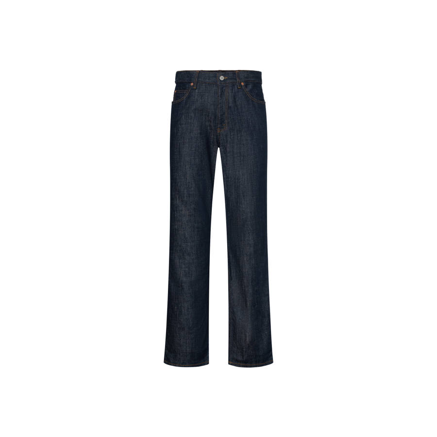 GUCCI Jeans Men's Dark Blue Moderate Straight Fit Pants