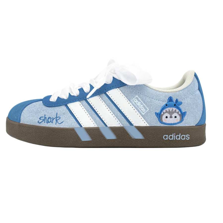 Adidas Adidas VL COURT 2.0 Glacier Explorer Abrasion Resistant Lightweight Breathable Low top German Army Trainers Unisex Blue