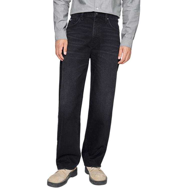 Lee Jeans Men's Black Gray Color Moderate Wide Leg Pants