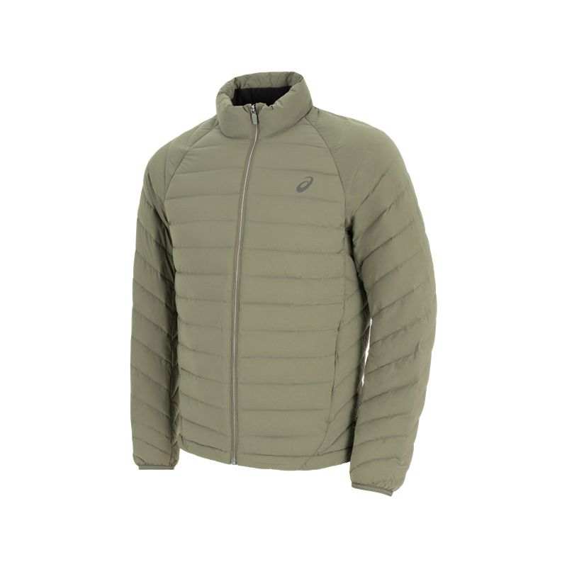 ASICS ASICS Down Jackets Men's Army Green Stand Collar Moderate Down Jacket
