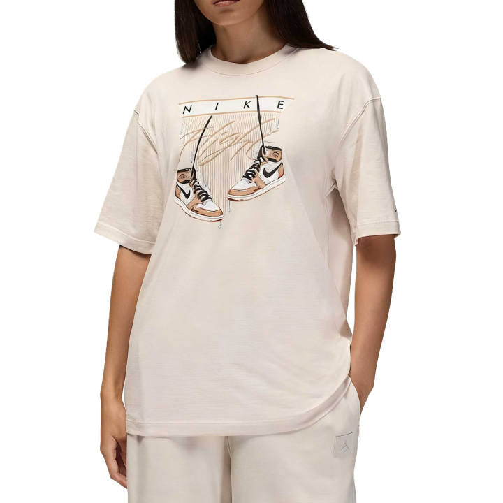 Jordan Jordan T Shirts Women's Light Ore Brown Crew Neck