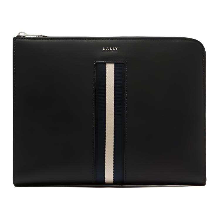 BALLY BALLY Cow Leather Clutch Men's Black