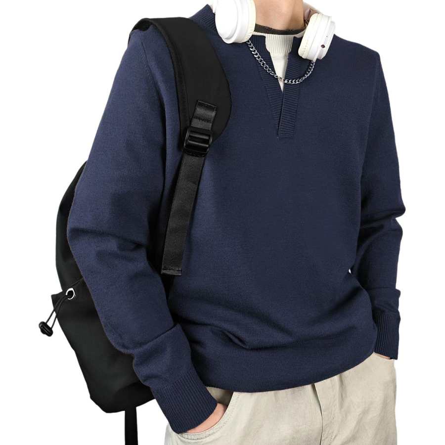 Hodo Hodo Sweaters Men's Crew Neck Thickened