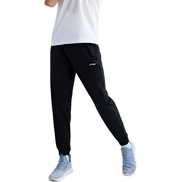 Li-Ning Li Ning Knitted Sweatpants Men's Black Thin Cuffed Pants