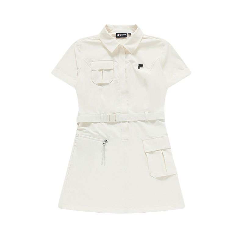 FILA FUSION URBAN TECH SS24 Short Sleeved Dress Women's White