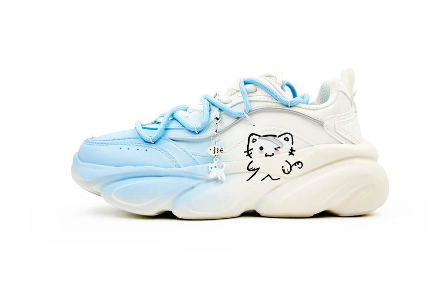 Anta Meow Shoes Breathable Coverage Slip Resistant Low top Chunky Sneakers Women's