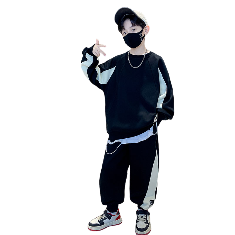 Lanza Casual Sportswear Spring Fall Black Teenagers