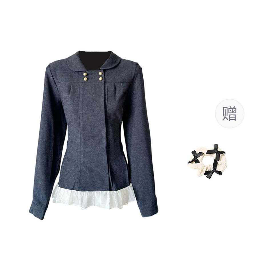 CPAURA Jackets Women's Image Color+Hair Tie Included Lapel Moderate Chanel Inspired