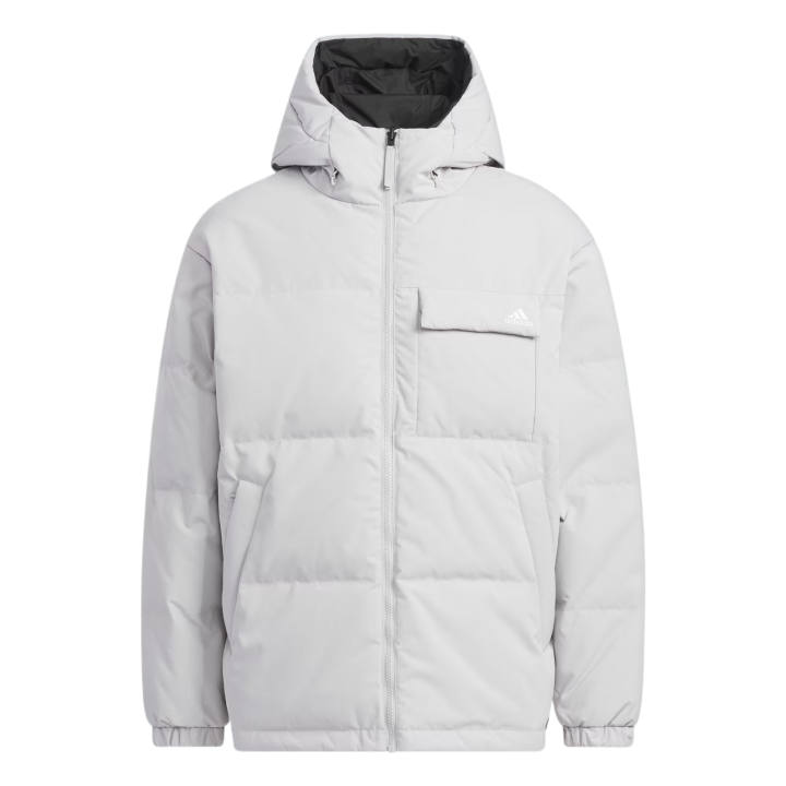 Adidas Adidas Down Jackets Unisex Gray Hooded Fleece Lined Parka Down Jacket