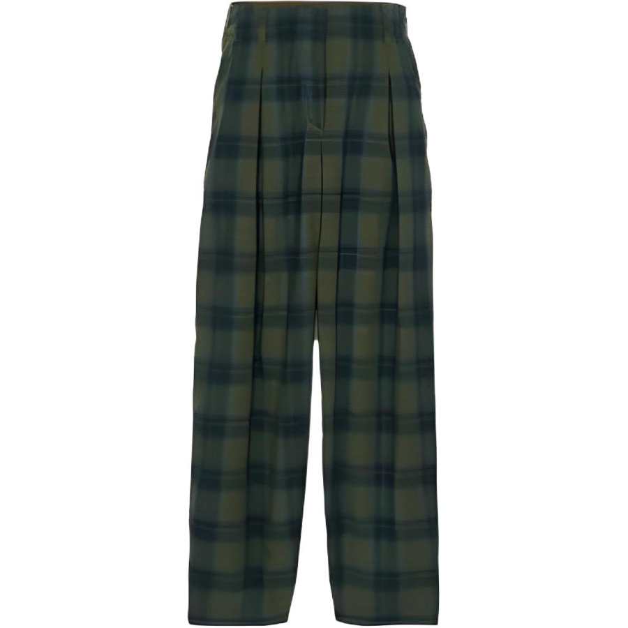 Timberland Plaid Pant Casual Pants Women's Olive Green