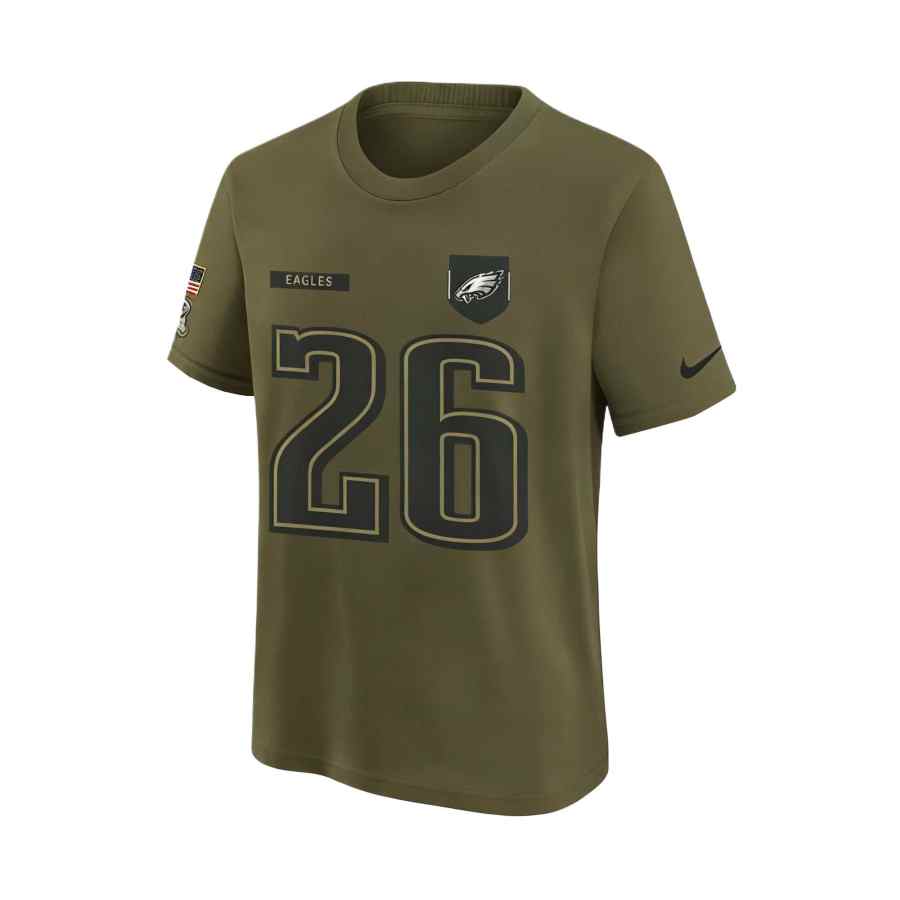 Nike Nike x NFL T Shirt Saquon Barkley Philadelphia Eagles Salute To Service Kids'