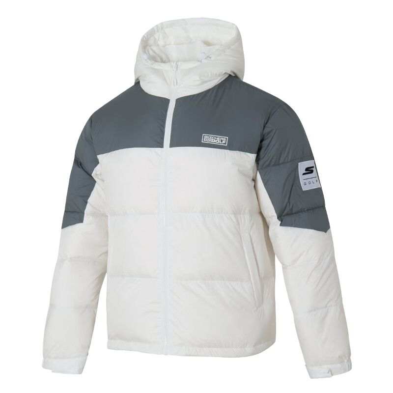 Skechers Down Jackets Unisex Bright White 0019 Hooded Moderate
