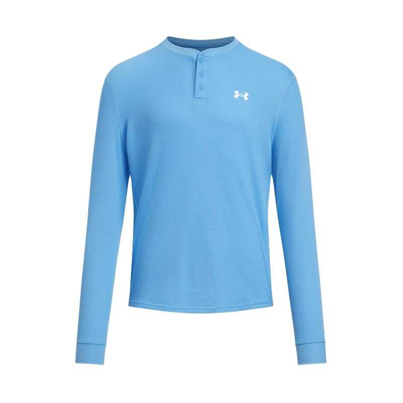 Under Armour T Shirts Men's Blue Stand Collar Moderate