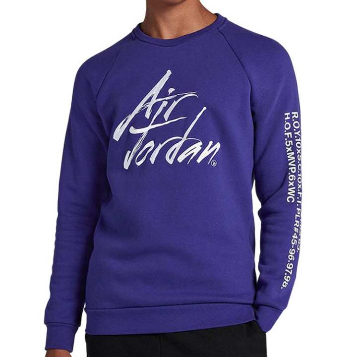 Jordan Jordan Sweatshirts Men's Purple Crew Neck Moderate Regular
