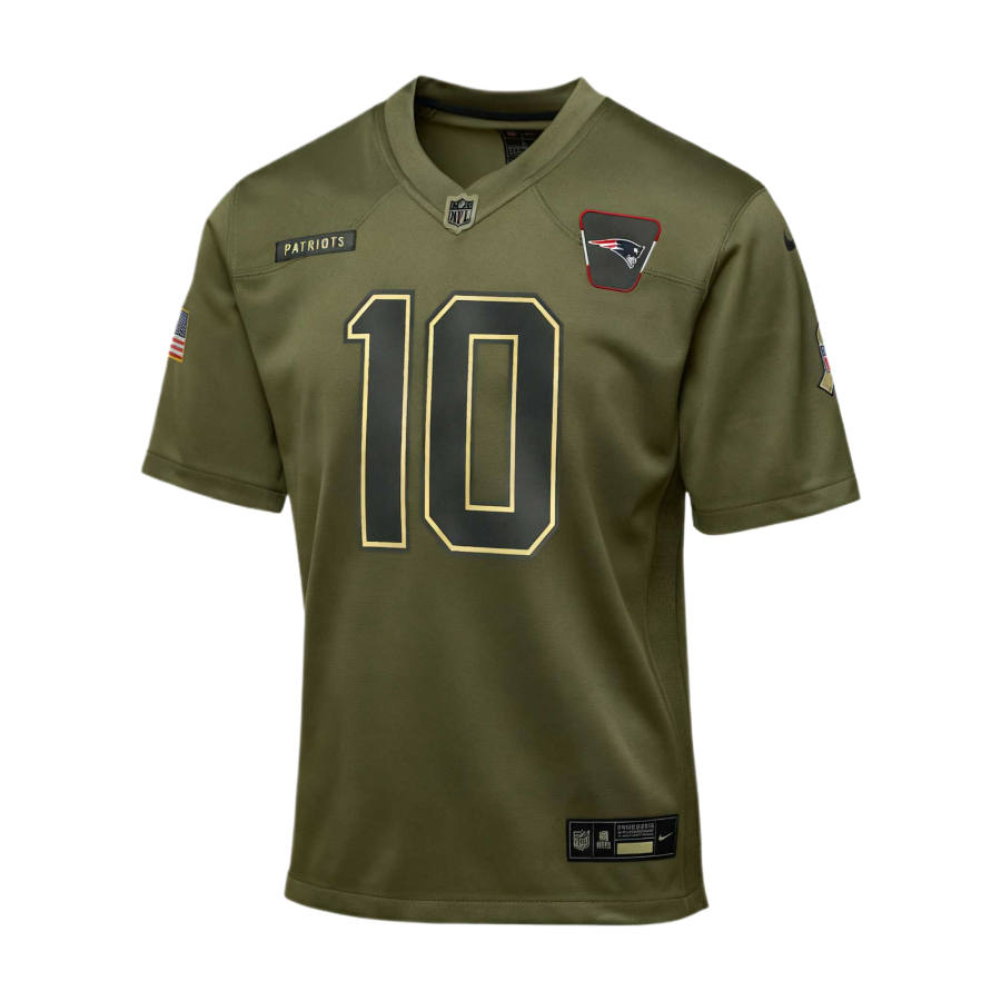 Nike Nike x NFL T Shirt Drake Maye New England Patriots Salute To Service Kids'
