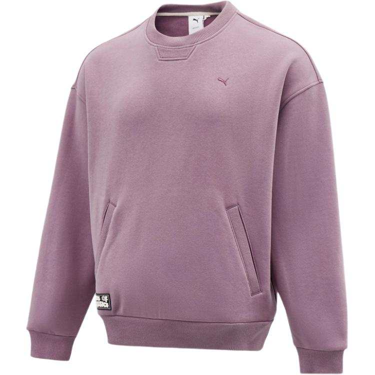 PUMA PUMA Sweatshirts Unisex Light Purple Crew Neck Moderate Regular
