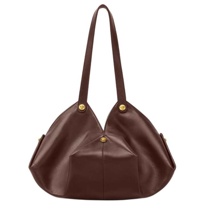 VERSACE VERSACE Protea Sheepskin Shoulder Bag Women's Brown