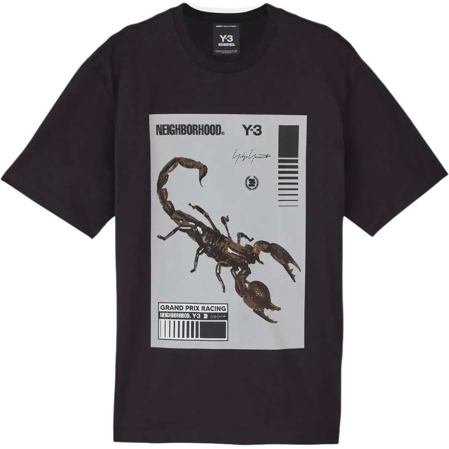Y-3 X Neighborhood Graphic Printed Crewneck T-Shirt