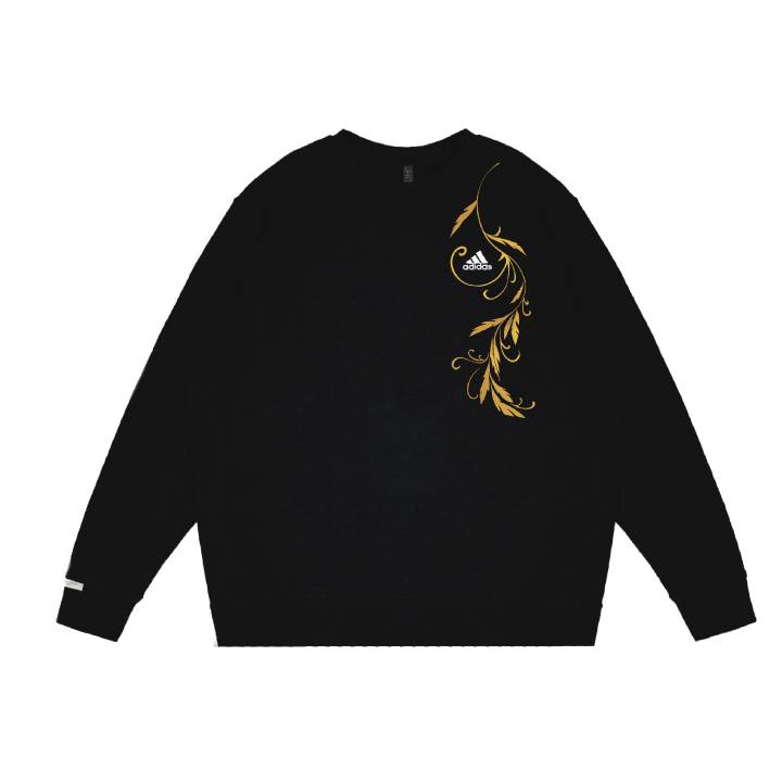 Adidas Adidas Sweatshirts Unisex Black Crew Neck Moderate Regular