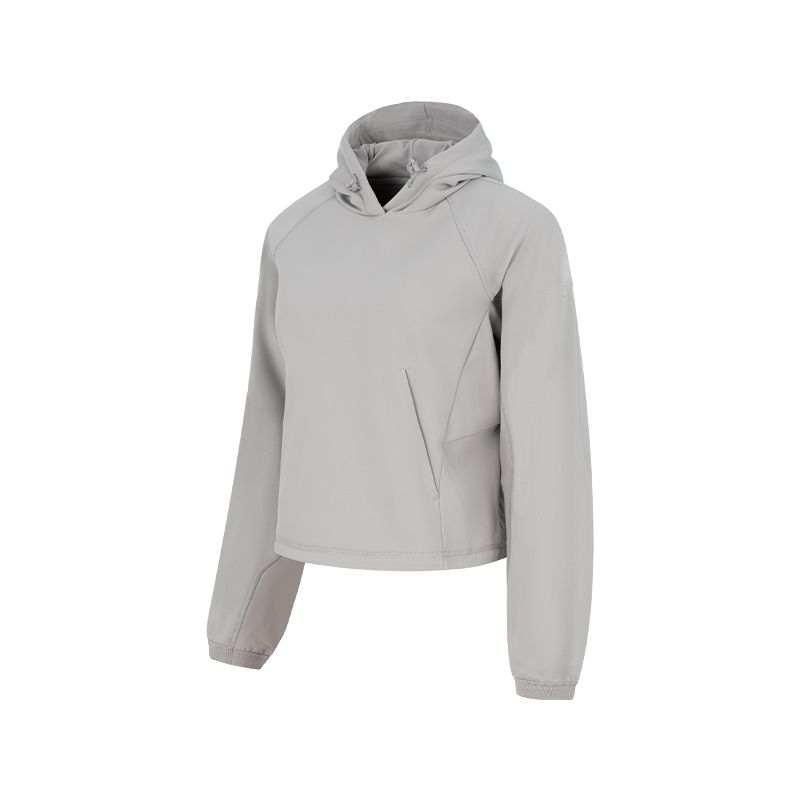 ASICS Sweatshirts Women's Gray Hooded Moderate